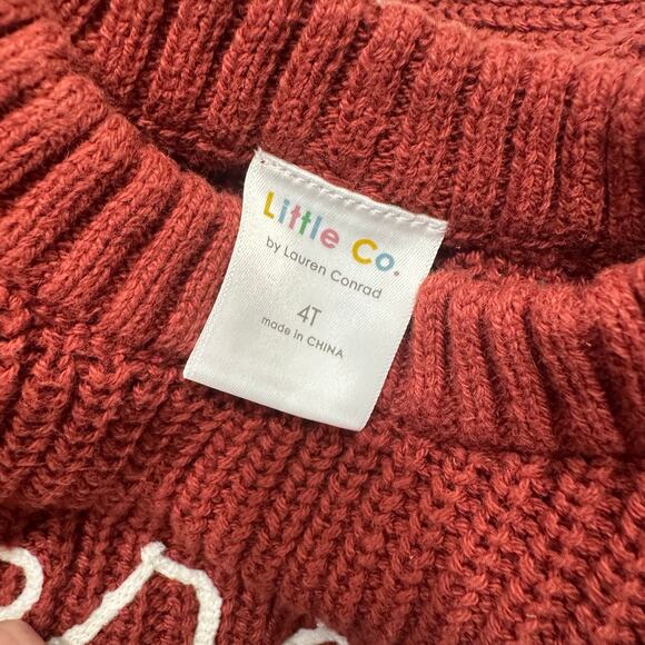 Little Co by Lauren Conrad Christmas Merry Embroidered Knit Sweater - Picture 6 of 7